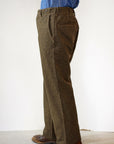 Dapper's (ダッパーズ) ワイドワークトラウザース 1676 "Classical Army Style Wide Trousers" オリーブブラウンサージ