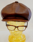 Dapper's (ダッパーズ) レザーキャスケット 1669 "40’s Style Classic Horsehide Leather Casquette" ブラウン