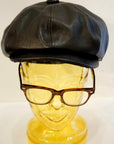 Dapper's (ダッパーズ) レザーキャスケット 1669 "40’s Style Classic Horsehide Leather Casquette" R.ブラック (ブラウンベース)