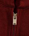 DELUXEWARE (デラックスウエア) フルジップ・スウェットパーカー SPZ-00 "FULLZIP PARKA PLAIN" クリムゾンレッド