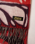 Dapper's (ダッパーズ) カシミンク・マフラー 1666 "Cashmink Scarf by V.FRAAS" レッド/ライトグリーン (ジオメトリックウェーブ)