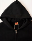 DELUXEWARE (デラックスウエア) フルジップ・スウェットパーカー SPZ-00 "FULLZIP PARKA PLAIN" コアブラック