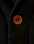 DALEE'S (ダリーズ) ショールカラー・スウェットカーディガン "RACTER.KN (ラクター.KN)" ...30s NECK-WARM Cardigan コアブラック