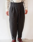 The 2 Monkeys (ザ・トゥーモンキーズ) モールスキン・ワークパンツ TM83327 "Doggerland Pants (ドガーランドパンツ)" スモークブラック