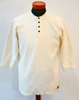 DALEE'S (ダリーズ) 6分袖ヘンリーネックTシャツ "Rail Nit.C (レイルニット.C)" ...RAIL ROAD KNIT ナチュラル