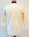 DALEE'S (ダリーズ) 6分袖ヘンリーネックTシャツ "Rail Nit.C (レイルニット.C)" ...RAIL ROAD KNIT ナチュラル