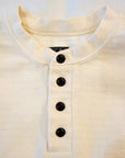 DALEE'S (ダリーズ) 6分袖ヘンリーネックTシャツ "Rail Nit.C (レイルニット.C)" ...RAIL ROAD KNIT ナチュラル