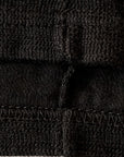 DALEE'S (ダリーズ) 6分袖ヘンリーネックTシャツ "Rail Nit.C (レイルニット.C)" ...RAIL ROAD KNIT ブラック
