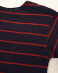 WARE HOUSE (ウエアハウス) 半袖ボーダーTシャツ 4087 ナスコン×レッド
