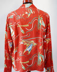 SUN SURF (サンサーフ) 長袖ハワイアンシャツ SS29205 "SOUTH SEA OUTRIGGER" レッド