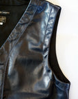 DALEE'S (ダリーズ) レザーベスト "Mest.C (メスト.C)" ...Horse Hide Leather Vest ネイビー
