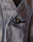 DALEE'S (ダリーズ) レザーベスト "Mest.C (メスト.C)" ...Horse Hide Leather Vest ネイビー