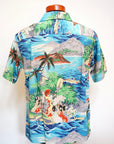 SUN SURF Special Edition (サンサーフ・スペシャルエディション) 半袖ハワイアンシャツ SS39278 "ALOHA UNIVERSAL WORLD" ブルー