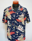 SUN SURF (サンサーフ) 半袖ハワイアンシャツ SS39223 "SOUTH SEA TRADER" ネイビー