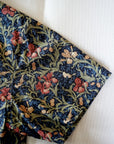 ADJUSTABLE COSTUME (アジャスタブルコスチューム) 半袖オープンカラーシャツ AS-137 "BEST OF MORRIS IRIS PRINT OPEN SHIRT" ブルー