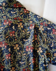 ADJUSTABLE COSTUME (アジャスタブルコスチューム) 半袖オープンカラーシャツ AS-137 "BEST OF MORRIS IRIS PRINT OPEN SHIRT" ブルー