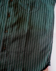 SUGAR CANE (シュガーケーン) 半袖ワークシャツ SC39305 "COKE STRIPE WORK SHIRT with EMBROIDERED" グリーン