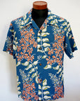 SUN SURF (サンサーフ) 半袖ハワイアンシャツ SS39221 "GINGER LILY" ブルー