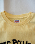 DUBBLE WORKS (ダブルワークス) 半袖Tシャツ 33005-04 "PIG POWER" ペールイエロー