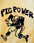 DUBBLE WORKS (ダブルワークス) 半袖Tシャツ 33005-04 "PIG POWER" ペールイエロー