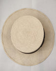 ADJUSTABLE COSTUME (アジャスタブルコスチューム) ボーターハット (カンカン帽) AHT-007 "Panama Boater Hat" ダークブラウン