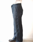 Dapper's (ダッパーズ) イージーパンツ 1713 "Classical Linen Easy Pants" ネイビーストライプ
