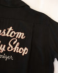 STYLE EYES (スタイルアイズ) レーヨン・ボウリングシャツ SE39261 "CUSTOM BODY SHOP" ブラック