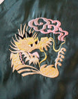 TAILOR TOYO (テーラー東洋) リバーシブル・アセテートスカジャン TT15542 L.ブラウン "DRAGON×TIGER" × グリーン "EAGLE"