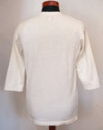 DALEE'S (ダリーズ) 6分袖ヘンリーネックTシャツ "Rail Nit.D (レイルニット.D)" ...1920s RAIL ROAD KNIT ホワイト