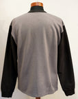 Pherrow's (フェローズ) 裏毛長袖Tシャツ 24W-PMCT1 グレー×S.ブラック
