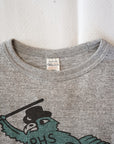 WARE HOUSE (ウエアハウス) 7分袖ベースボールTシャツ 4800 "FALCONS" 杢グレー×スミクロ