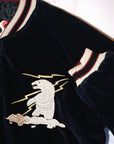 TAILOR TOYO (テーラー東洋) リバーシブル別珍スカジャン TT15544 ネイビー "MOUNTAIN GOAT" × ブラック/オフ "ALASKAN FLAG"
