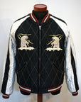 TAILOR TOYO (テーラー東洋) リバーシブル別珍スカジャン TT15544 ネイビー "MOUNTAIN GOAT" × ブラック/オフ "ALASKAN FLAG"