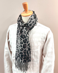 Dapper's (ダッパーズ) カシミンク・マフラー 1738 "Cashmink Scarf by V.FRAAS" トープ (レオパード)