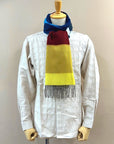 Dapper's (ダッパーズ) カシミンク・マフラー 1738 "Cashmink Scarf by V.FRAAS" フレンチブルー (ランダムボーダー)