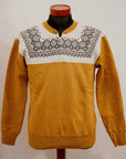 DELUXEWARE (デラックスウエア) ハーフジップ・スウェット S105-24A "SNOW HALF ZIP" アンティークイエロー