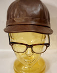 Dapper's (ダッパーズ) レザー・ワークキャップ 1741 "40’s Style Horsehide Leather Work Cap" ブラウン