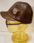 Dapper's (ダッパーズ) レザー・ワークキャップ 1741 "40’s Style Horsehide Leather Work Cap" ブラウン