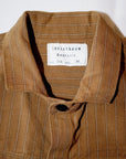 WARE HOUSE (ウエアハウス) ブラウンダックジャケット 2214 "1880 HEAVY LEATHER BOUND BLOUSE" ダックストライプ・ワンウォッシュ