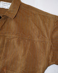 WARE HOUSE (ウエアハウス) ブラウンダックジャケット 2214 "1880 HEAVY LEATHER BOUND BLOUSE" ダックストライプ・ワンウォッシュ