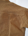 WARE HOUSE (ウエアハウス) ブラウンダックジャケット 2214 "1880 HEAVY LEATHER BOUND BLOUSE" ダックストライプ・ノンウォッシュ