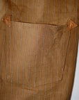 WARE HOUSE (ウエアハウス) ブラウンダックジャケット 2214 "1880 HEAVY LEATHER BOUND BLOUSE" ダックストライプ・ノンウォッシュ