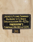Pherrow's (フェローズ) サマーフライトジャケット 25S-M-421a-Deco ベージュ