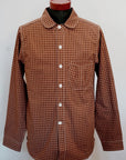Dapper's (ダッパーズ) ラウンドカラー・ワークシャツ 1758 "Classical Round Collar Work Shirts" ラセットブラウンチェック