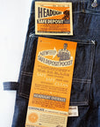 HEAD LIGHT (ヘッドライト) ローバック・デニムオーバーオール HD42554 "11oz. BLUE DENIM LOW BACK OVERALLS" ワンウォッシュ