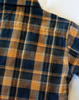 DELUXEWARE (デラックスウエア) ミディアムネルシャツ MV-15 "ORANGE NAVY CHECK" オレンジネイビー