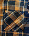 DELUXEWARE (デラックスウエア) ミディアムネルシャツ MV-15 "ORANGE NAVY CHECK" オレンジネイビー