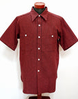 WARE HOUSE (ウエアハウス) 半袖ワークシャツ 3056 "SHORT SLEEVE CHECK WORK SHIRTS" A柄 (ギンガムチェック) レッド