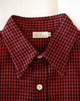 WARE HOUSE (ウエアハウス) 半袖ワークシャツ 3056 "SHORT SLEEVE CHECK WORK SHIRTS" A柄 (ギンガムチェック) レッド