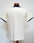 WARE HOUSE (ウエアハウス) リンガーTシャツ 4059 "CLARKSVILLE" クリーム×ネイビー